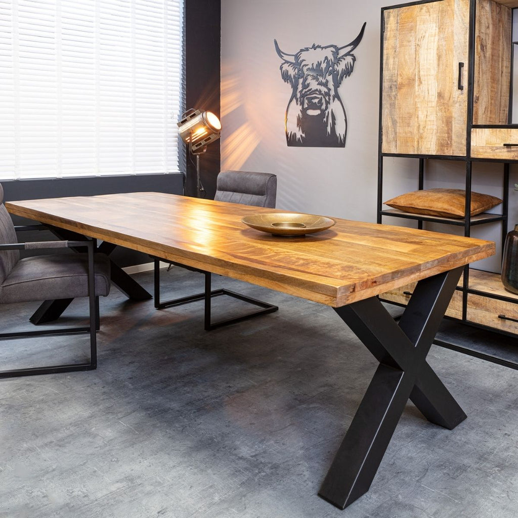 Eetkamertafel Denver | Rechthoek X-poot | 200 cm Bakker Living