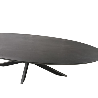 Eettafel Brandy Black | 160 cm | Ovaal