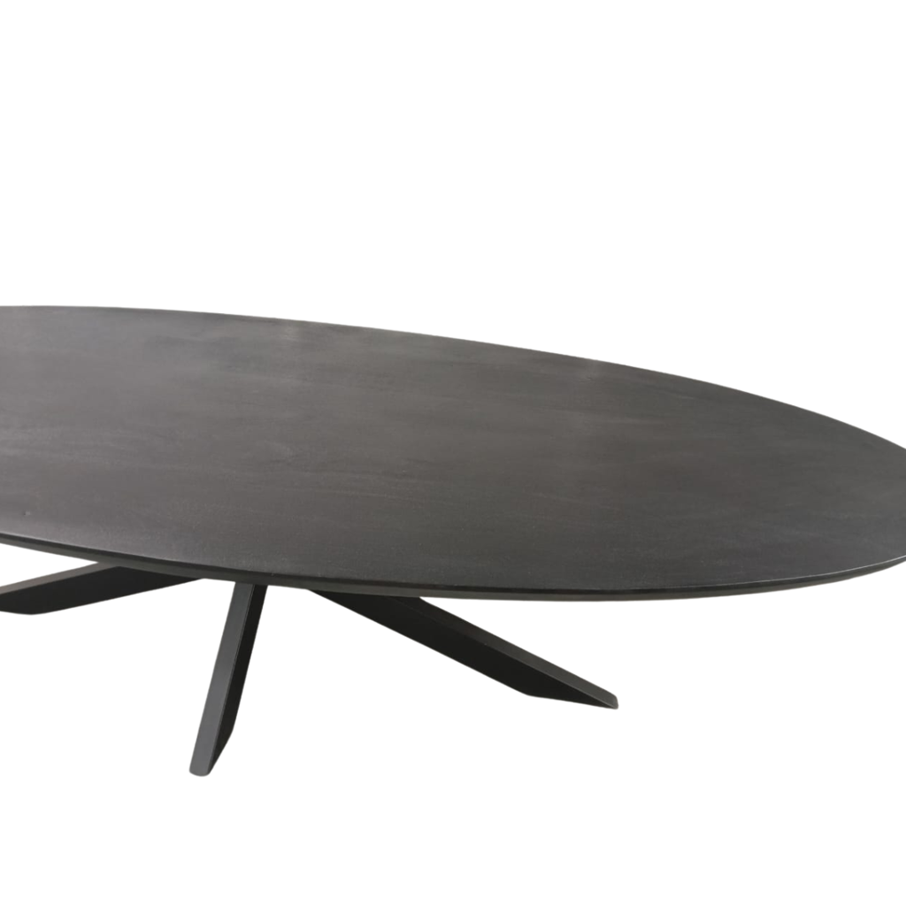 Eettafel Brandy Black | 240 cm | Ovaal