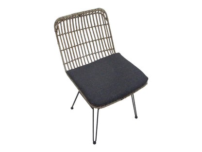 FLAMINGO DINING CHAIR WITHOUT ARMREST  -  STEEL BAMBOO LOOK