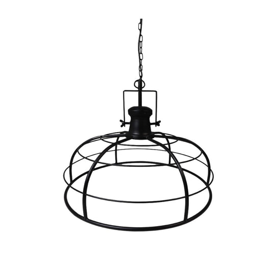 HSM Collection-Hanglamp Crown-ø60x43-Zwart-Metaal