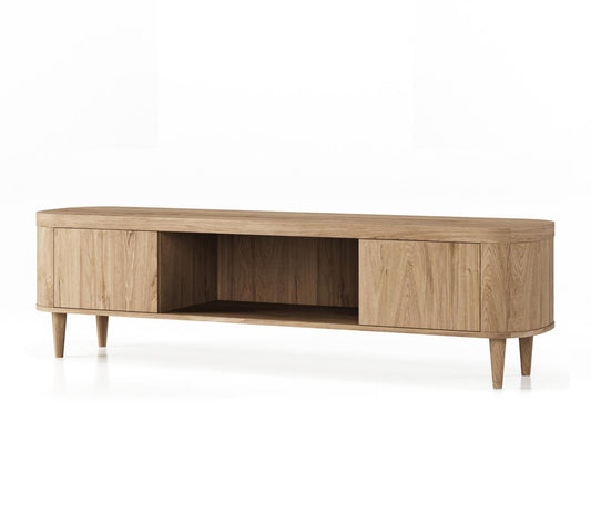 HSM Collection-Tv Meubel Dune 2 Deur-200x50x55-Naturel-Eiken