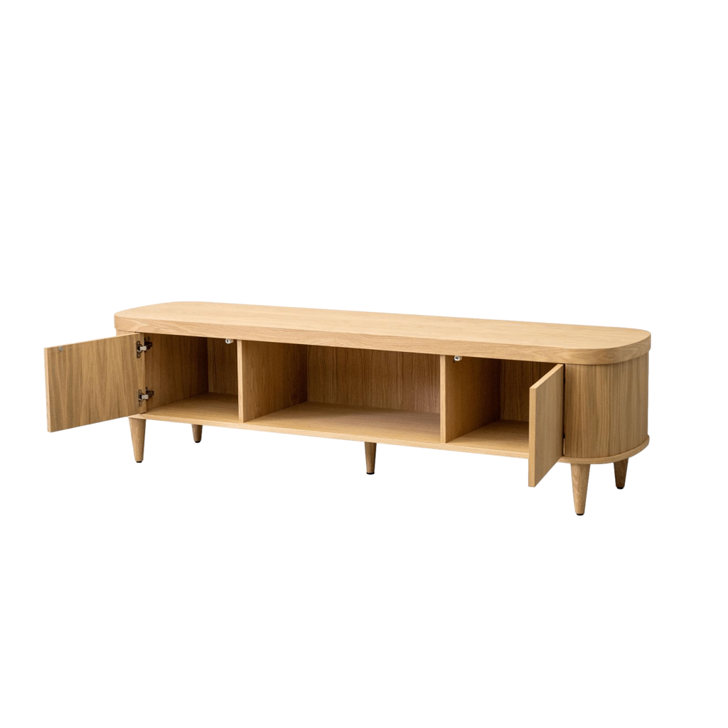 HSM Collection-Tv Meubel Dune 2 Deur-200x50x55-Naturel-Eiken