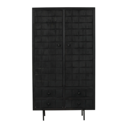 Cabinet Brandy Black | 2 doors 4 drawers