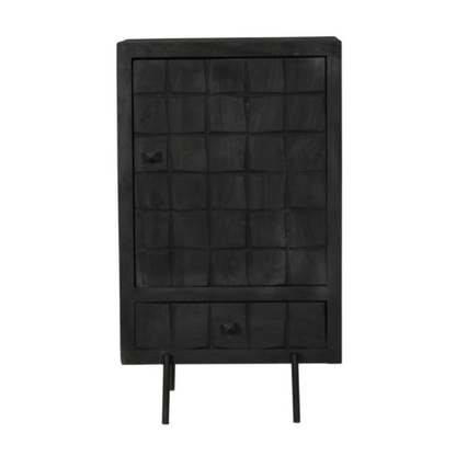 Cabinet Cupboard Brandy Black | 1 door 1 drawer