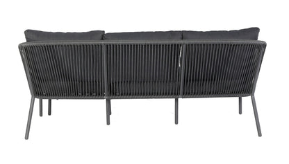 LIMOGES CHAISE LONGUE SET 2PCS (BENCH 75X185 5X75CM  FOOTREST 56X56X32CM)  -  STEEL ANTHRACITE