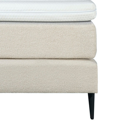 Mörgenn Bouclé Boxspring Beige 140x210