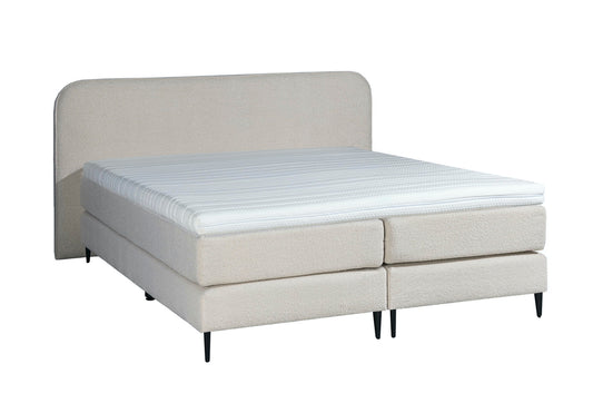 Mörgenn Bouclé Boxspring Beige 180x200