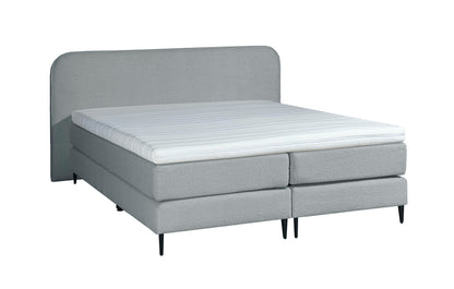 Mörgenn Bouclé Boxspring Grau 140x200