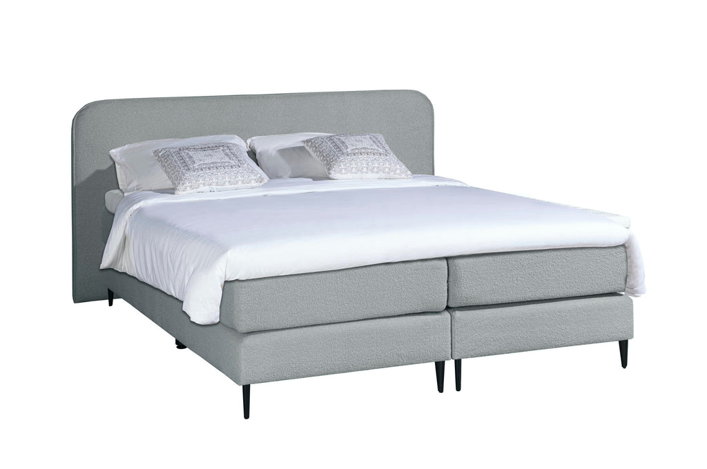 Mörgenn Bouclé Boxspring Grau 160x210