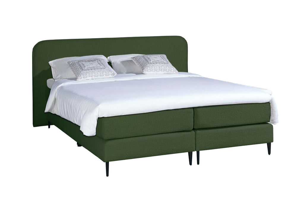 Mörgenn Bouclé Boxspring Groen 140x200