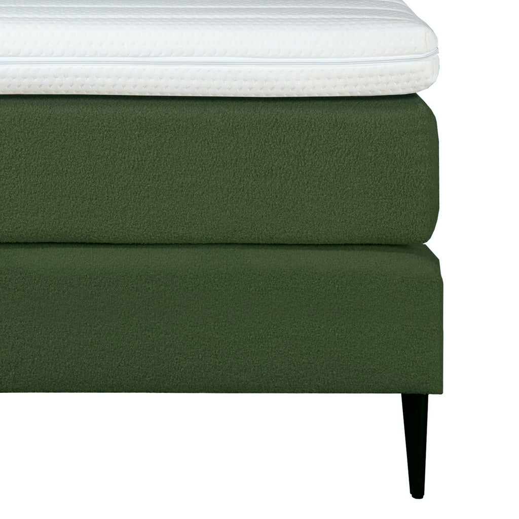 Mörgenn Bouclé Boxspring Green 160x200