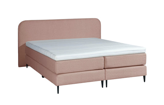 Mörgenn Bouclé Boxspring Old Pink 140x200