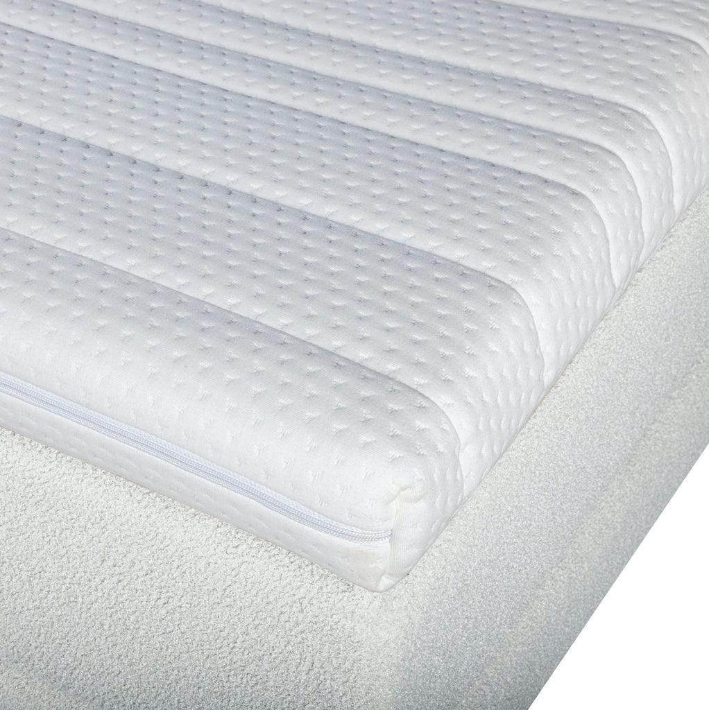 Mörgenn Bouclé Boxspring White 140x200