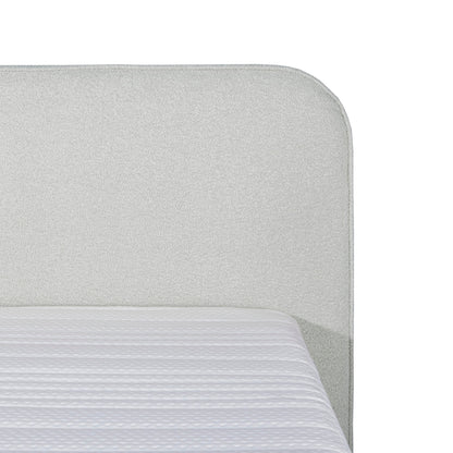 Mörgenn Bouclé Boxspring Weiß 160x200