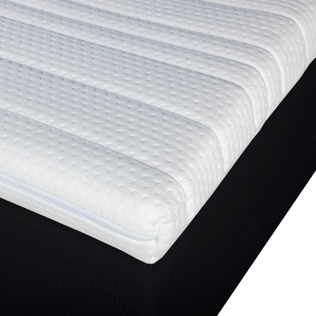 Mörgenn Bouclé Eenpersoons Boxspring Zwart 90x210