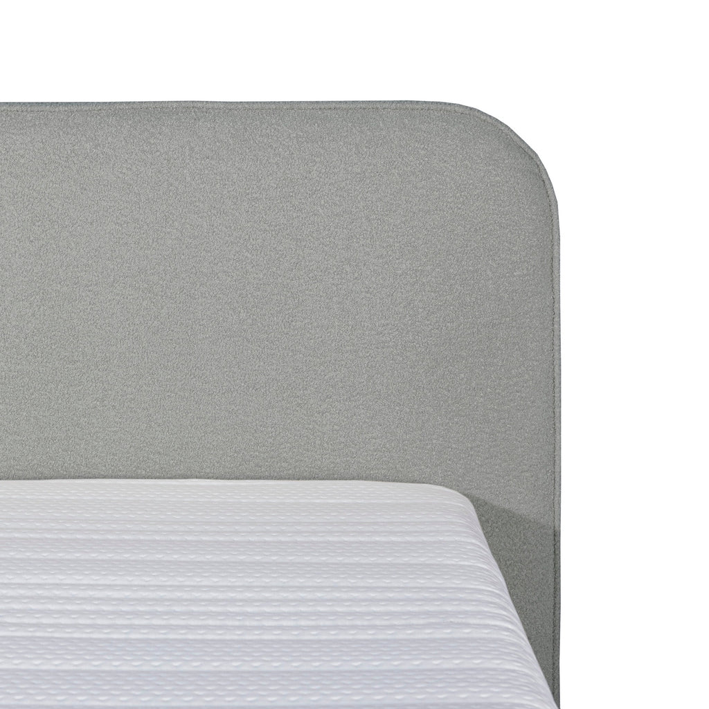 Mörgenn Bouclé Eenpersoons Boxspring Grijs 90x200