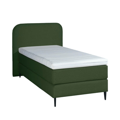 Mörgenn Bouclé Single Boxspring Green 90x210