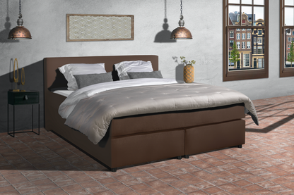 Mörgenn Boxspring Parga - Lederoptik - Komplettset - 140x200