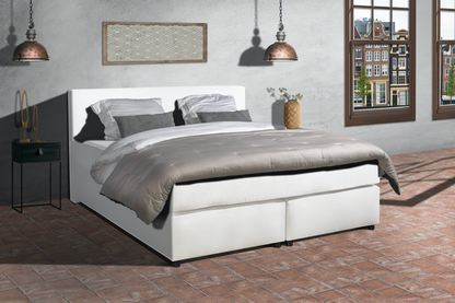 Mörgenn Boxspring Parga - Lederlook - Complete set - 140x210