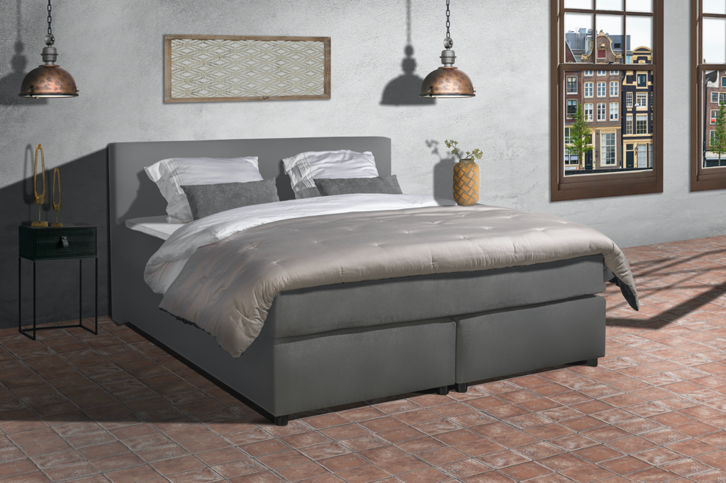 Mörgenn Boxspring Parga - Lederlook - Complete set - 140x210