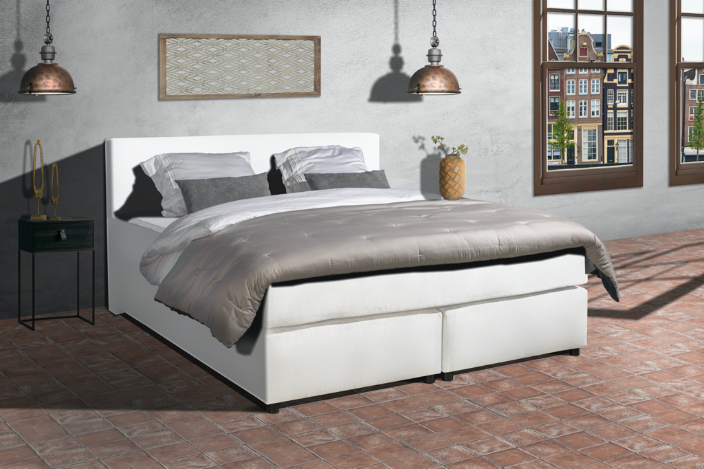 Mörgenn Boxspring Parga - Lederoptik - Komplettset - 160x210