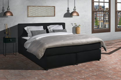 Mörgenn Boxspring Parga - Lederlook - Complete set - 90x200