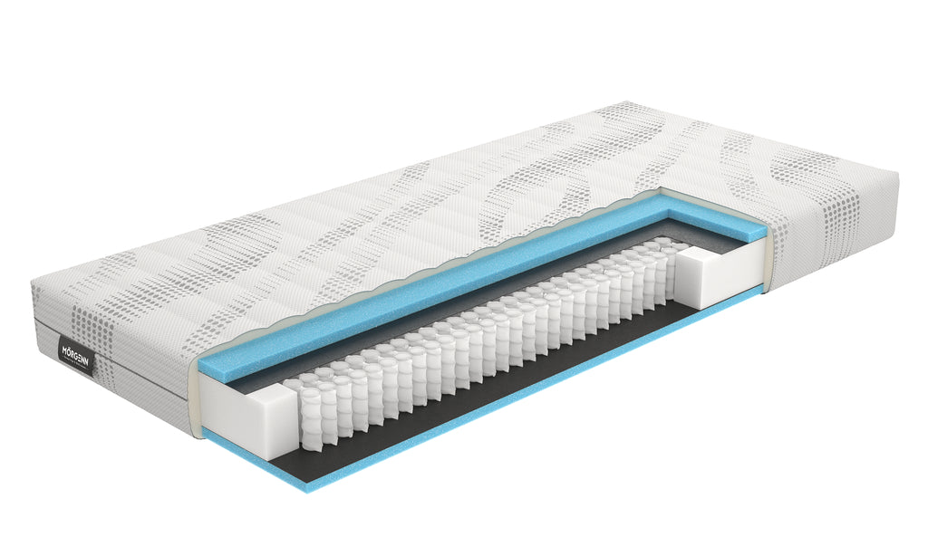 Mörgenn Matratze Wintergärten - 20 cm - Taschenfederkern - Kaltschaum - Cooltouch 90x200