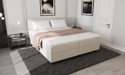 Mörgenn Aufbewahrung Boxspring Beige 140x210