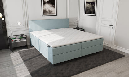 Mörgenn Aufbewahrungsboxspringbett Blau 140x210