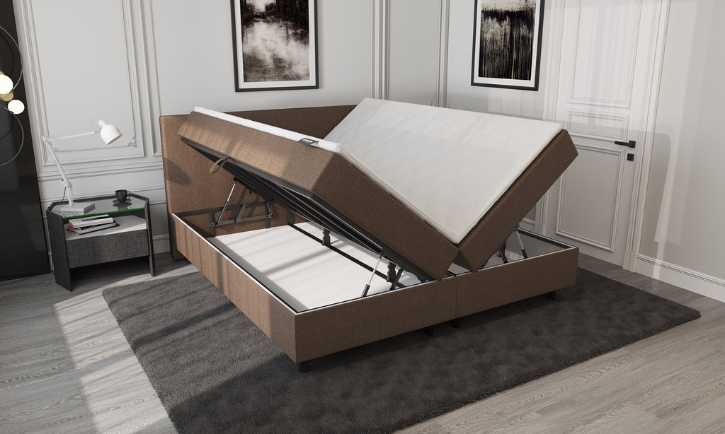 Mörgenn Opberg Boxspring Bruin 140x200