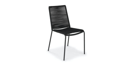 NOVARA STACKABLE SIDECHAIR 12053  -  STEEL BLACK