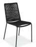 NOVARA STACKABLE SIDECHAIR 12053  -  STEEL BLACK