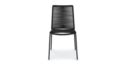 NOVARA STACKABLE SIDECHAIR 12053  -  STEEL BLACK