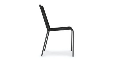 NOVARA STACKABLE SIDECHAIR 12053  -  STEEL BLACK