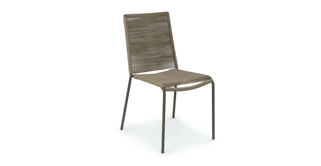 NOVARA STACKABLE SIDECHAIR 12053  -  STEEL OLIVE