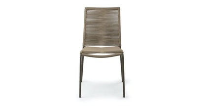 NOVARA STACKABLE SIDECHAIR 12053  -  STEEL OLIVE