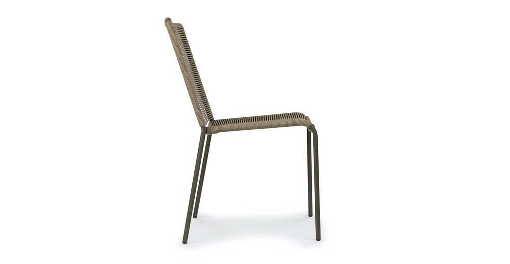 NOVARA STACKABLE SIDECHAIR 12053  -  STEEL OLIVE