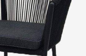 REIMS STACKABLE DINING CHAIR (12053)  -  ALU BLACK