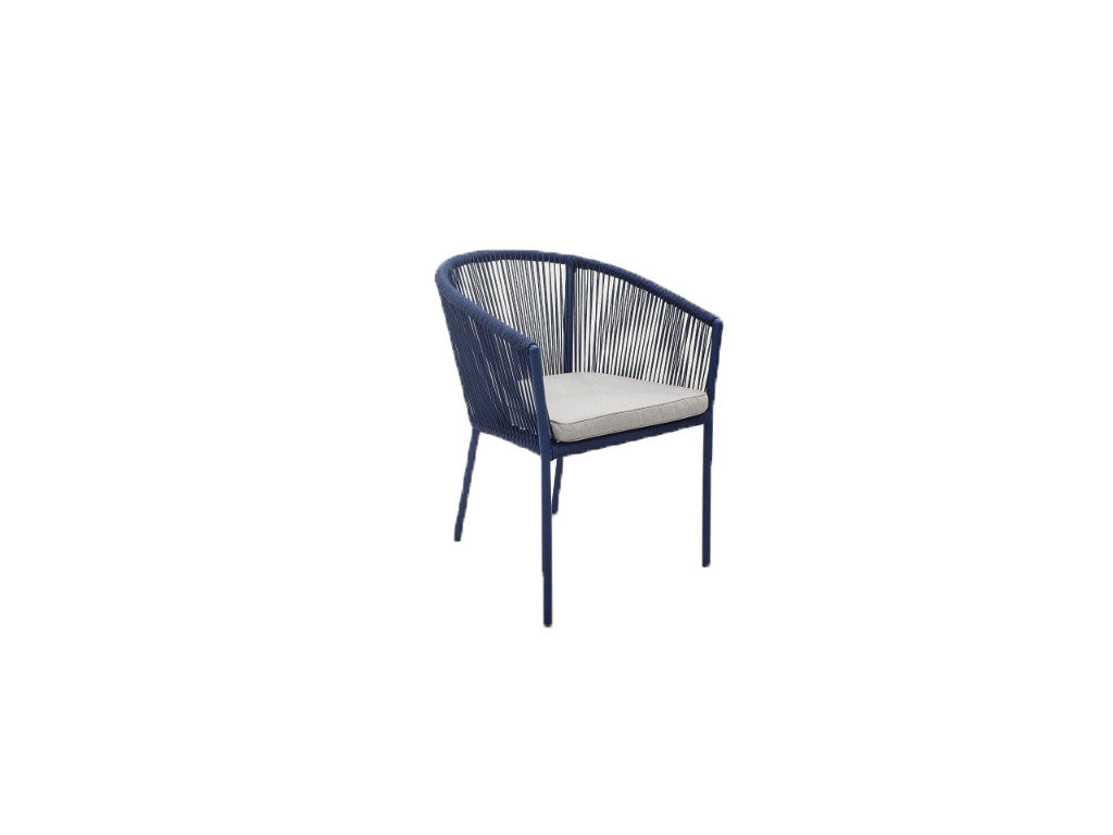 REIMS STACKABLE DINING CHAIR (12053)  -  ALU NAVY