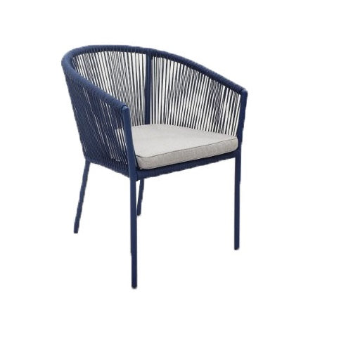 REIMS STACKABLE DINING CHAIR (12053)  -  ALU NAVY