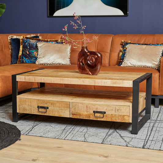 Coffee table Boaz with 4 drawers | 120 cm