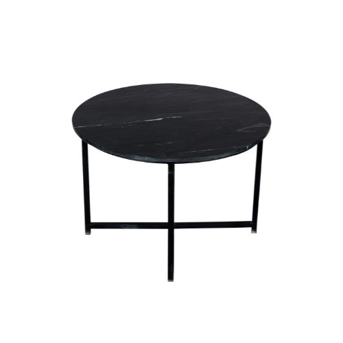 Coffee table Collin | Black marble 75 cm