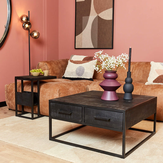 Coffee table Denver Black | 80x80 cm