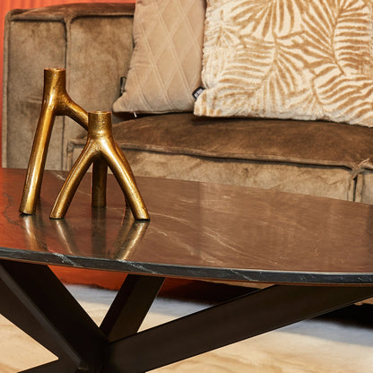 Coffee table Faye | Oval | Black marble