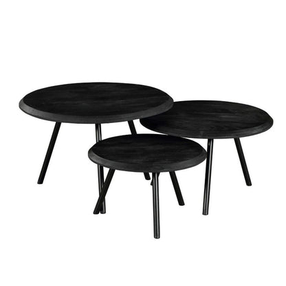 Salontafel Ohio Black | set van 3 Bakker Living