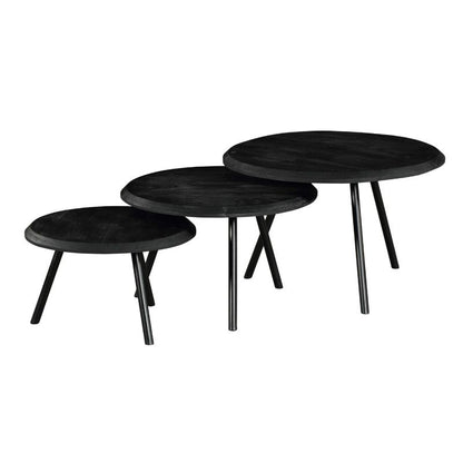 Salontafel Ohio Black | set van 3 Bakker Living