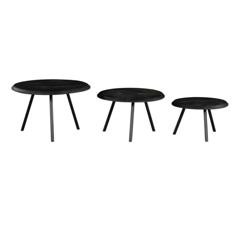 Salontafel Ohio Black | set van 3 Bakker Living