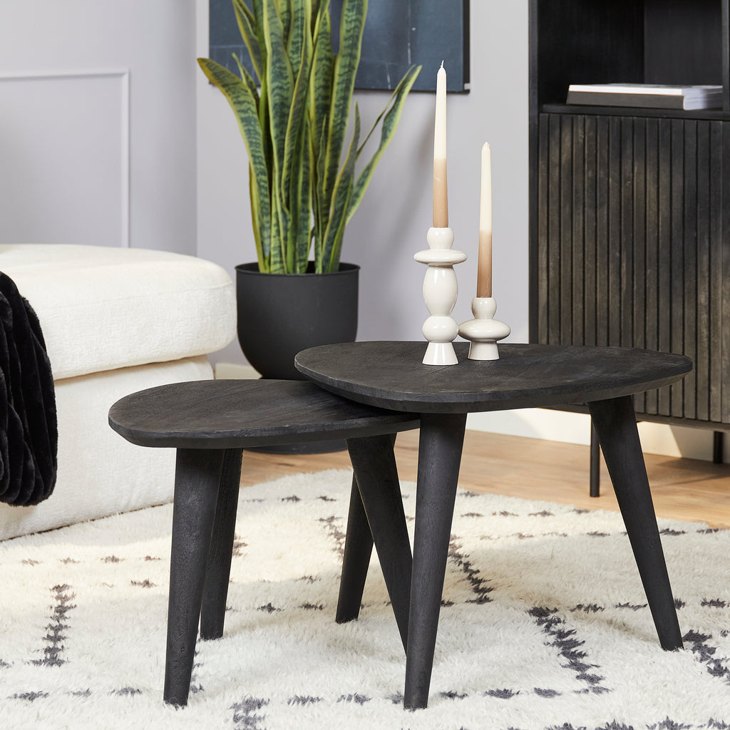 Salontafel set van 2 Omaha Black Bakker Living