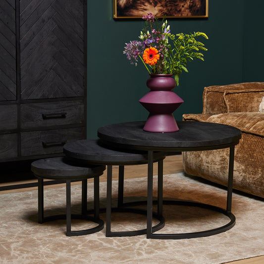 Salontafel Triole All Black | Set van 3 Bakker Living